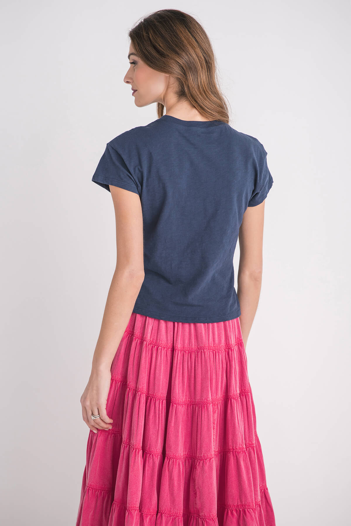 Cropped Crew-neck Cotton T-shirt