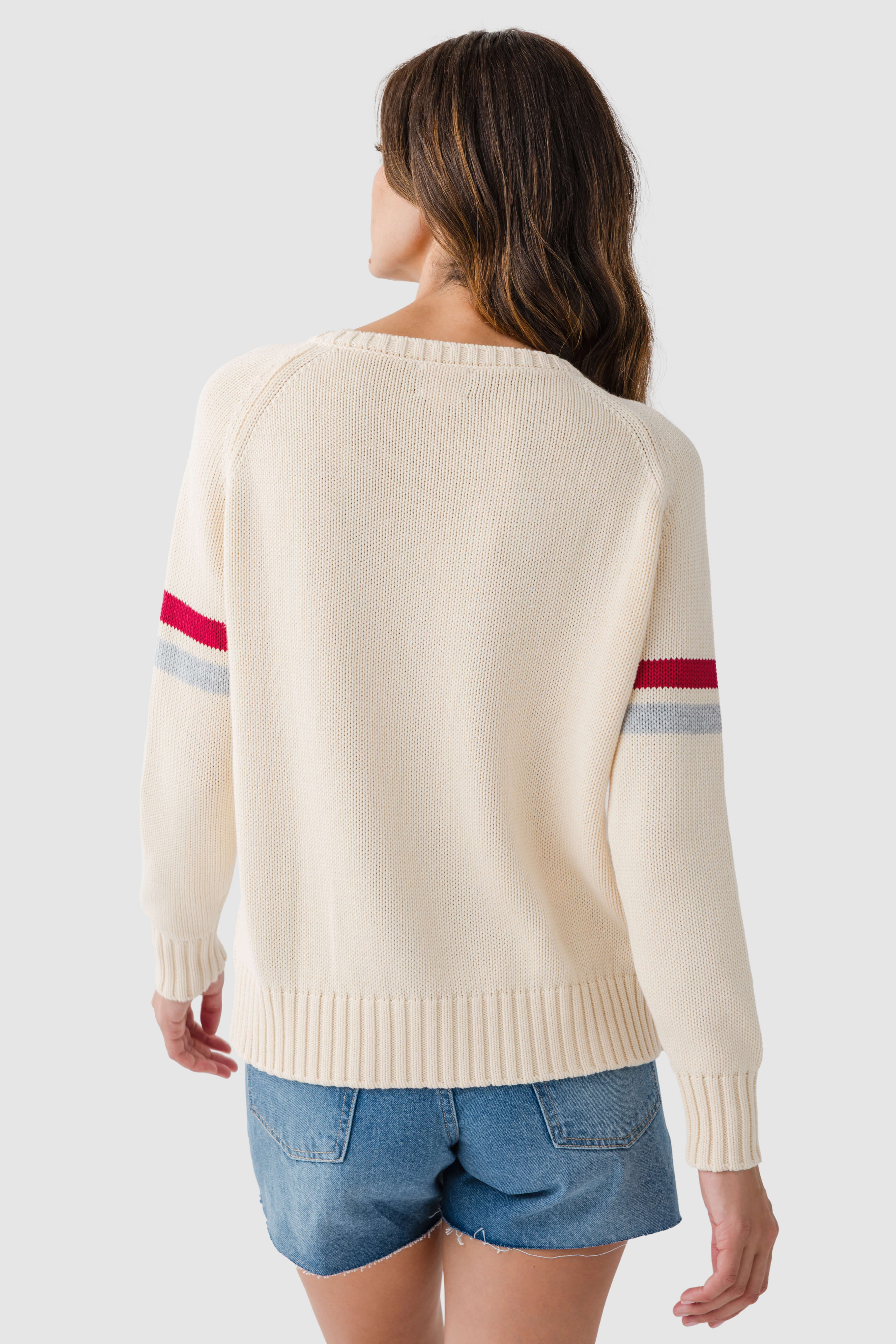 Striped Crewneck Knit Sweater