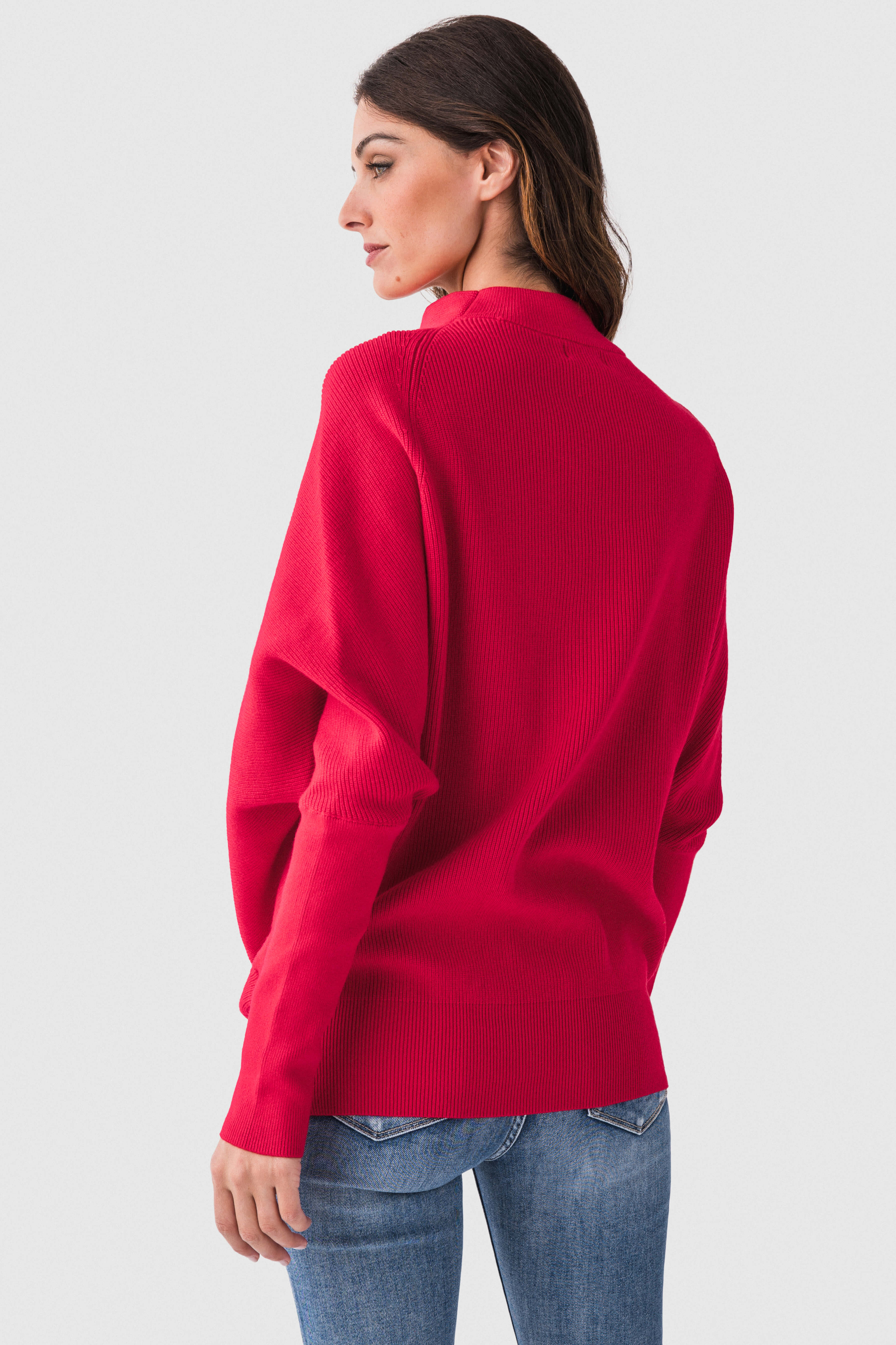 Cowl-neck Dolman Knit Sweater