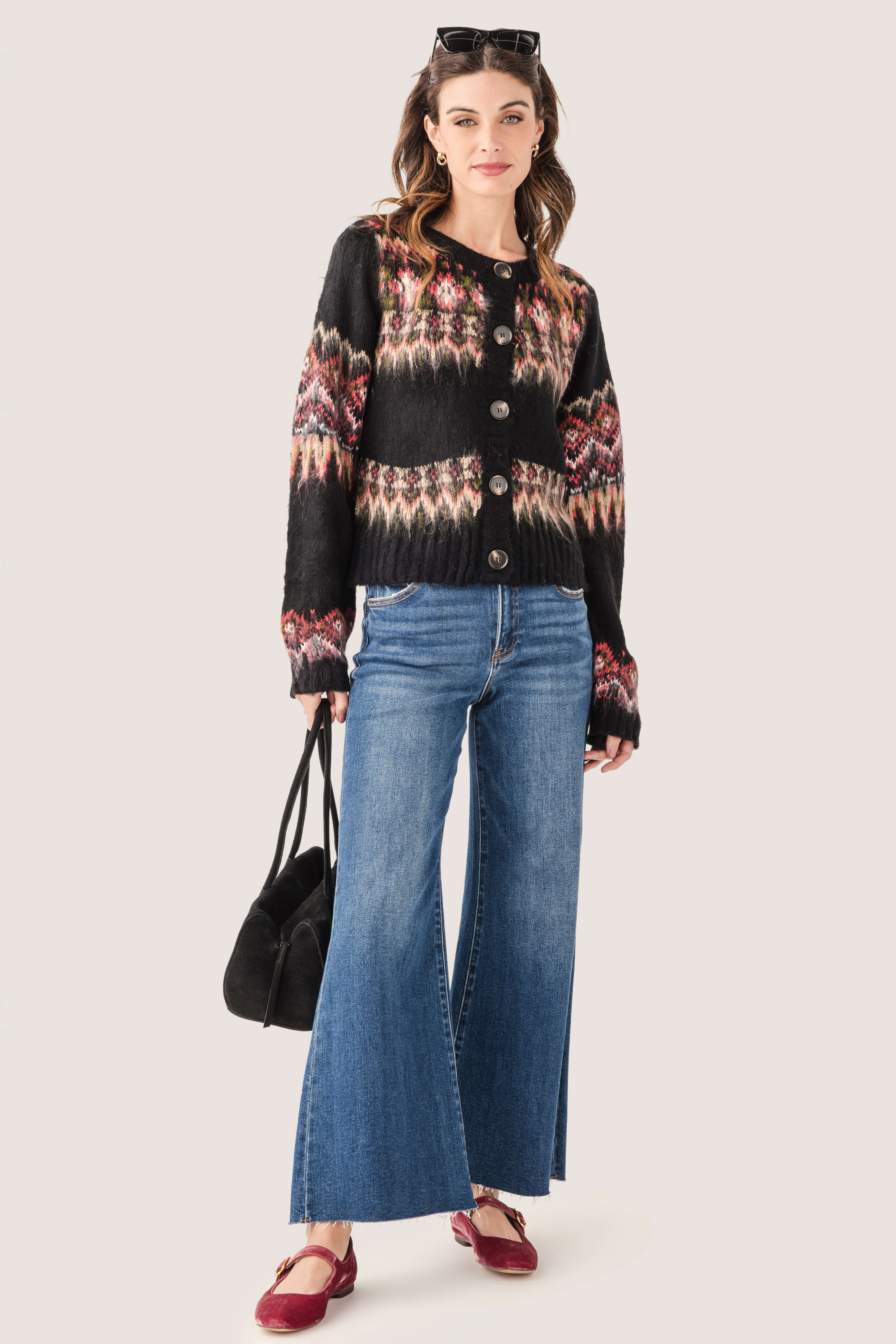 Cropped Wide-leg Raw-hem Denim Jeans